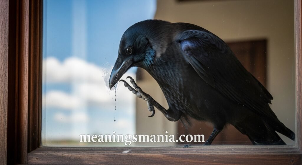 spiritual-meaning-of-crow-tapping-on-window