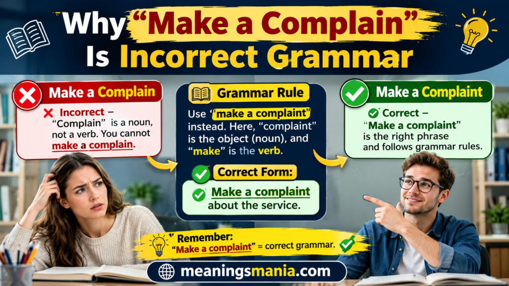 why-make-a-complain-is-incorrect-grammar