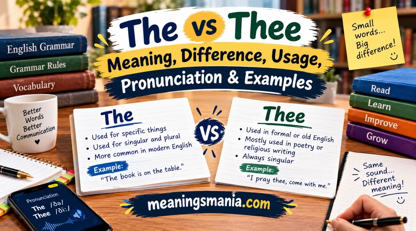 The vs Thee: Meaning, Difference, Usage, Pronunciation & Examples
